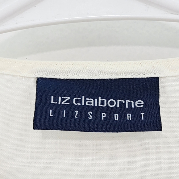 Liz Claiborne Women's 100% Linen Button Front Top Lagenlook Size Small - Picture 3 of 7
